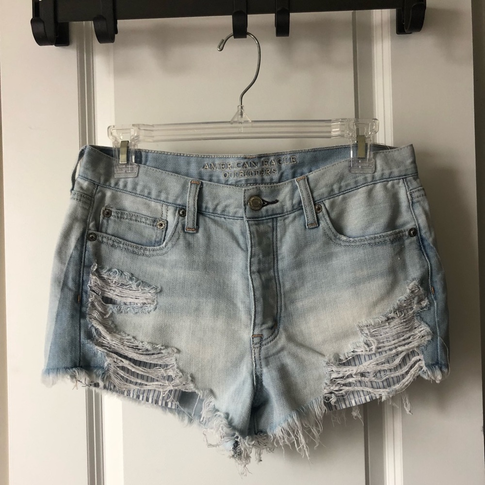 American Eagle high rise jean shorts